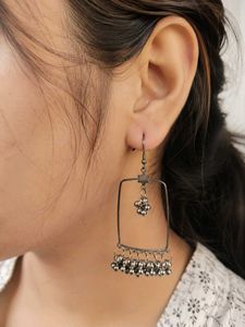 Unique Oxidised Square Earrings