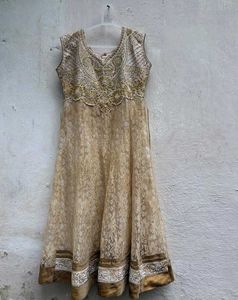 Royal Gold Embroidered Anarkali Kurti
