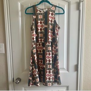H&M Aztec Print Sleeveless Mini Dress