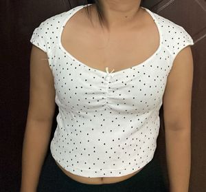 Cute Polka Dot Crop Top