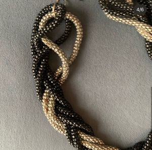Chunky Braided Beaded Necklace