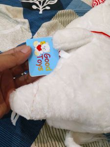 Cute Moomin Plush Toy with Red Striped Collar