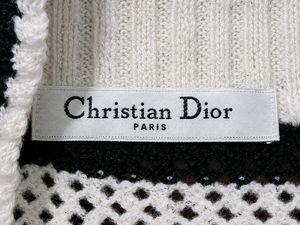 Christian Dior Striped Knit Cardigan