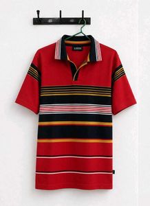 Red Striped Polo T-Shirt