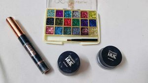 Glitter Palette & Gel Eyeliners lipstick 💄
