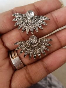 Stunning Crystal Lotus Stud Earrings
