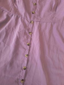 Chic Lavender Button-Front Dress