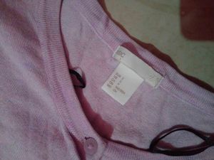 Pale Pink Button-Down Cardigan