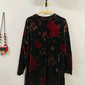 Price Drop !!! Velvet Floral Party Gown