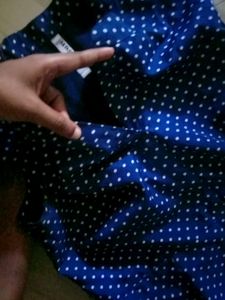 Navy blue Potka dress