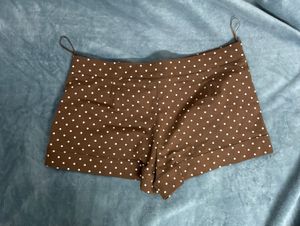 ZARA polka dot twill shorts