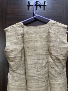Skinned Pure Linen Cotton Kurti Type Top
