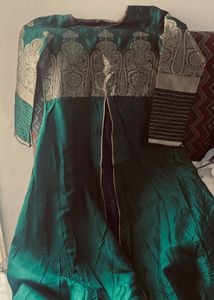 Elegant Green Embroidered Gown