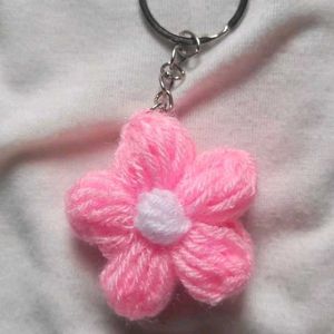 puff flower keychain 😍