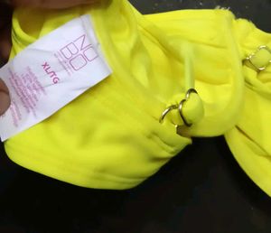 new Yellow bra panty set