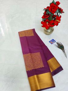 Elegant Purple Kanchipuram Silk Saree