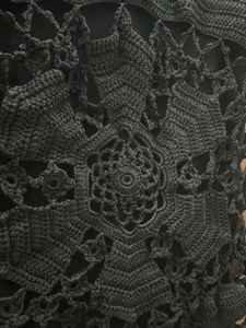 black crochet top