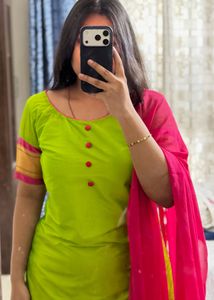 Vibrant Lime Green Kurta