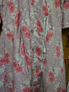 Pink Floral Printed Kurta xl new