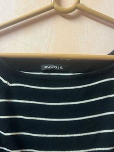 Chic Striped Long Sleeve Top