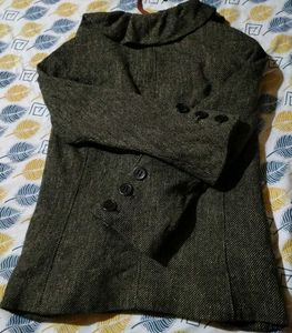 Imported Sonia Rykiel Ruffled Tweed Blazer
