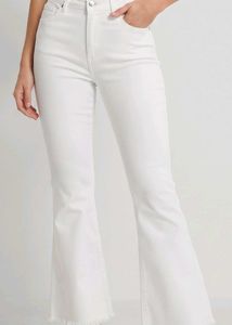 Flared White Denim Jeans(NEW)