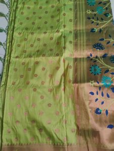 Golden Floral Saree with Blouse