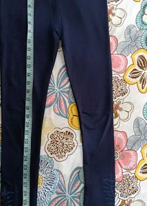 Navy Blue Leggings with Embellishments