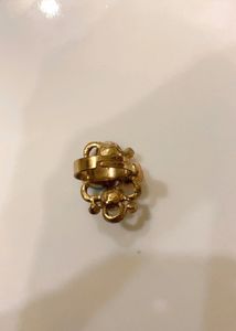 Charming Multi-Gem Flower Adjustable Ring