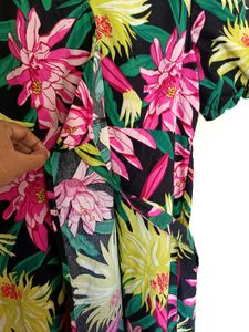 Vibrant Floral Print Dress