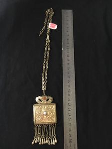 Vintage brass fringe  Necklace