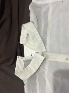 Sheer White Button-Up Shirt