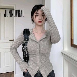 y2k ribbed grey top