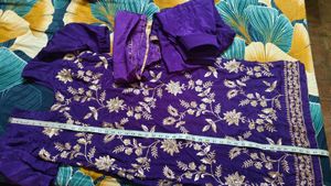 Elegant Purple Embroidered suit Set