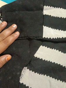 Elegant Black Kurta with White Embroidery