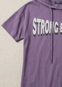 Purple "Strong Energy" Hooded Dress