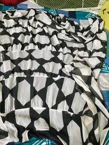 Tiered Geometric Print Dress