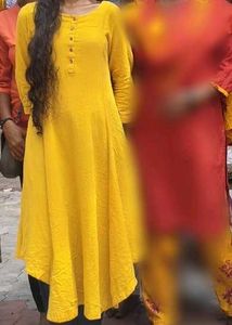 Solid Mustard Yellow Kurta
