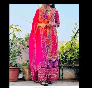 New Vibrant Ethnic Kurta Set with Dupatta