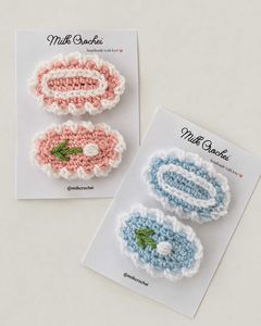 Handmade Crochet Hair Clips (ANY ONE PAIR!!)