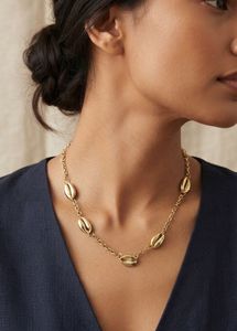 Gold-tone Cowrie Shell Anklet