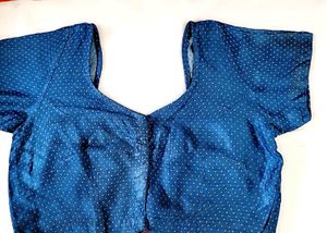 🥳 Aligent Blue Colour Blouse Front Open 🎉