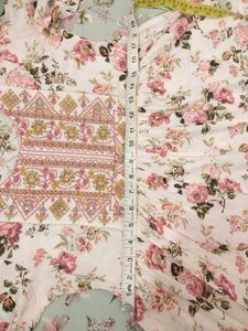 Elegant Floral Print Kurta