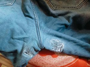 📍Men's Blue Denim Cargo Shorts