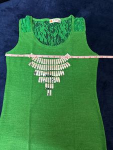 Green Lace Tank Top