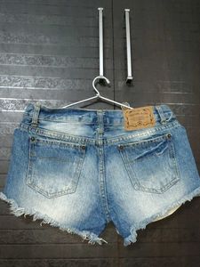 Distressed Denim Shorts