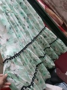 🎀DREAMY MINT FLORAL LONG FROCK 🌸✨