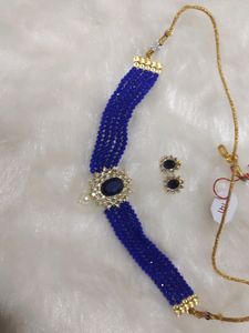 Dark Blue Choker Set