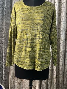 Lime Green Marled Long Sleeve Top