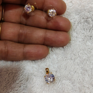 solitaire pendant set
